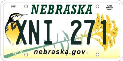 NE license plate XNI271