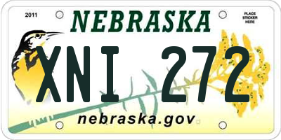 NE license plate XNI272