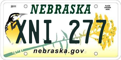 NE license plate XNI277