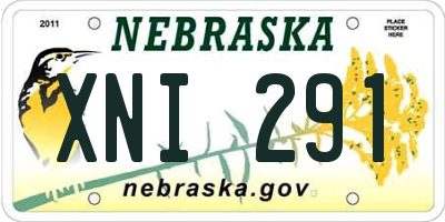 NE license plate XNI291