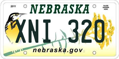 NE license plate XNI320