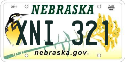 NE license plate XNI321