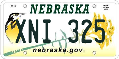 NE license plate XNI325