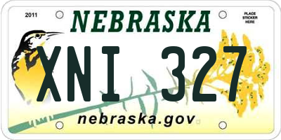 NE license plate XNI327