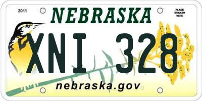 NE license plate XNI328