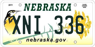 NE license plate XNI336