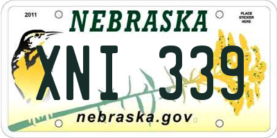 NE license plate XNI339