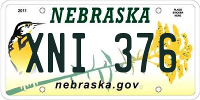 NE license plate XNI376