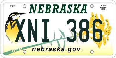 NE license plate XNI386