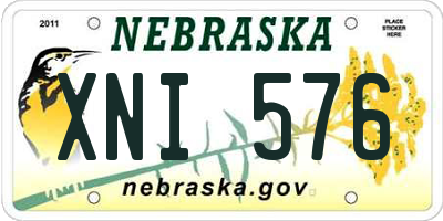 NE license plate XNI576