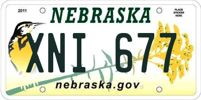 NE license plate XNI677