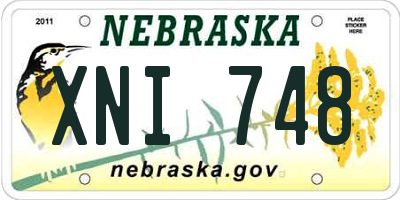 NE license plate XNI748