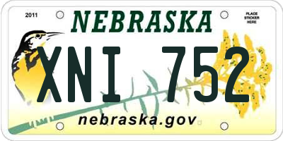 NE license plate XNI752