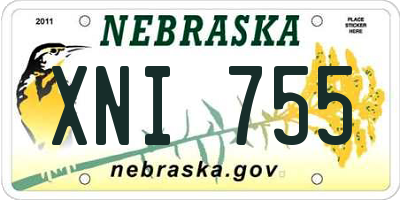 NE license plate XNI755