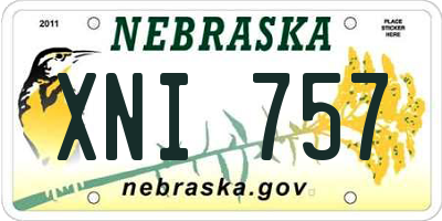 NE license plate XNI757