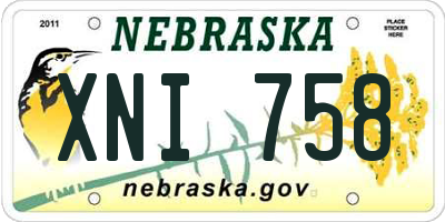 NE license plate XNI758