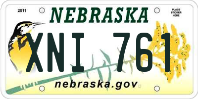 NE license plate XNI761