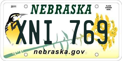 NE license plate XNI769