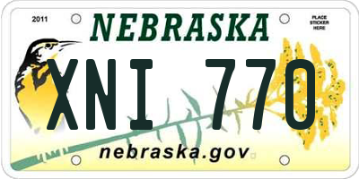 NE license plate XNI770