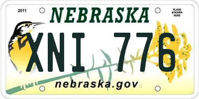 NE license plate XNI776