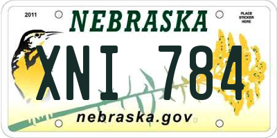 NE license plate XNI784