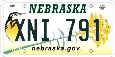 NE license plate XNI791