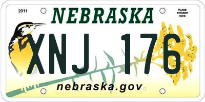 NE license plate XNJ176