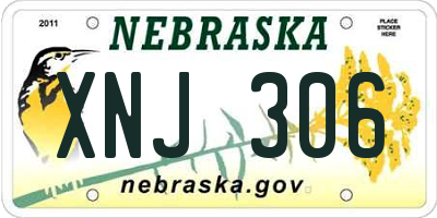 NE license plate XNJ306