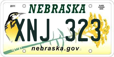 NE license plate XNJ323