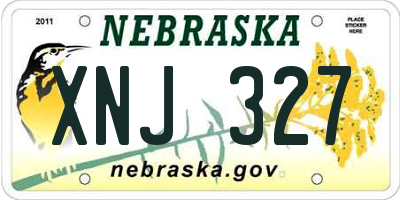 NE license plate XNJ327