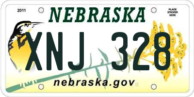 NE license plate XNJ328