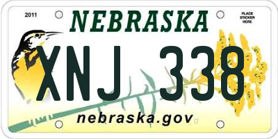 NE license plate XNJ338