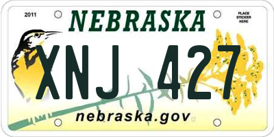 NE license plate XNJ427