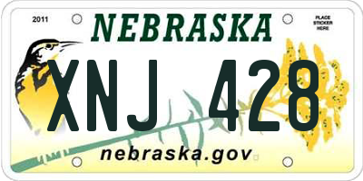 NE license plate XNJ428