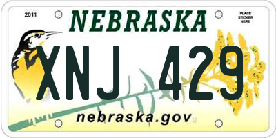 NE license plate XNJ429