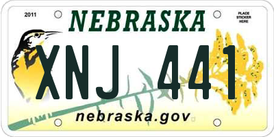 NE license plate XNJ441