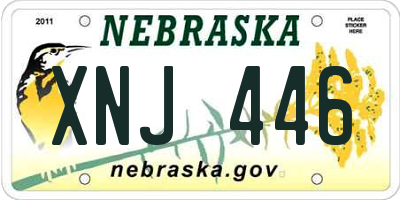 NE license plate XNJ446