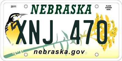 NE license plate XNJ470