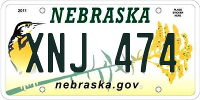 NE license plate XNJ474