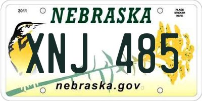 NE license plate XNJ485