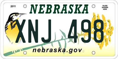 NE license plate XNJ498