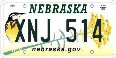 NE license plate XNJ514