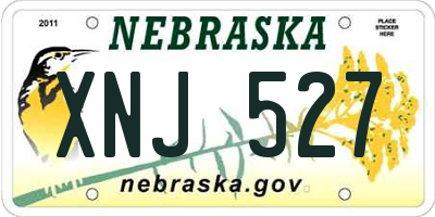 NE license plate XNJ527