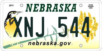 NE license plate XNJ544