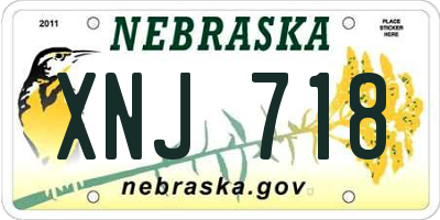 NE license plate XNJ718