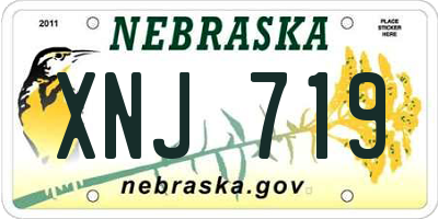 NE license plate XNJ719