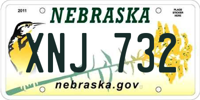 NE license plate XNJ732