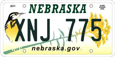 NE license plate XNJ775