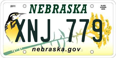 NE license plate XNJ779