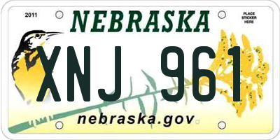 NE license plate XNJ961